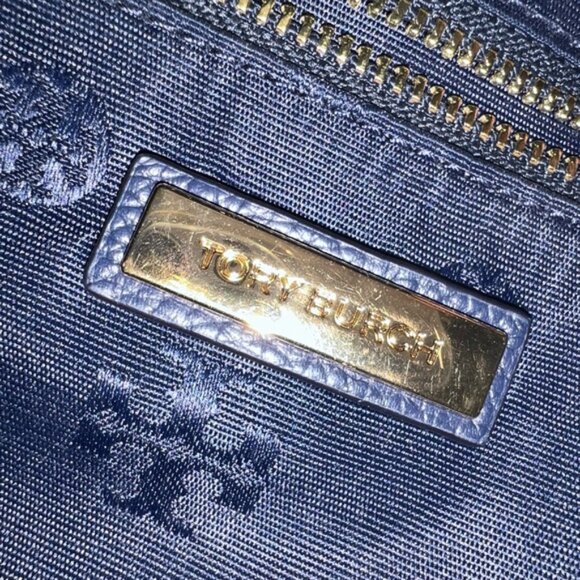 Tory Burch Navy Blue Thea Leather Crossbody Bag Purse - Picture 7 of 10